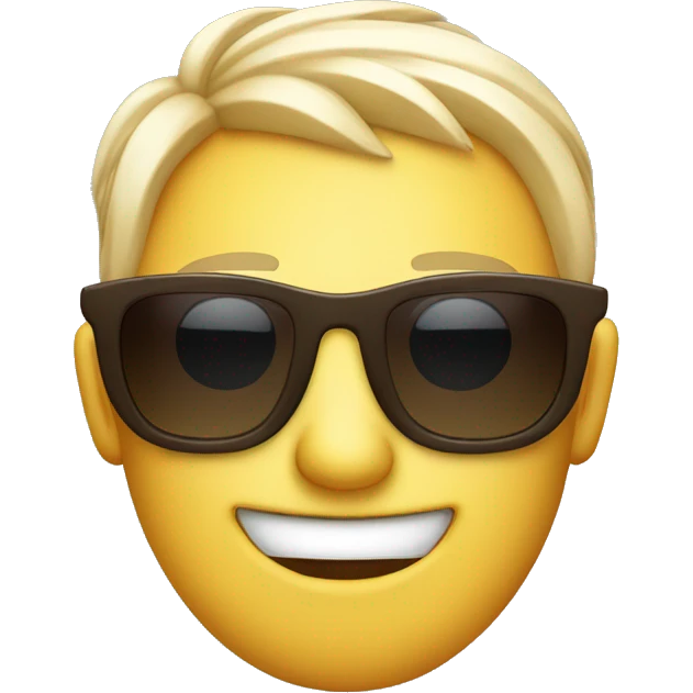 smirking emoji with cool sunglasses emoji