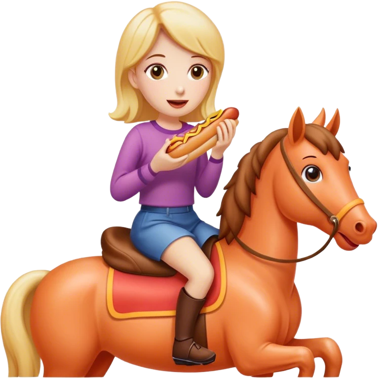 Peach on hotdog horse emoji