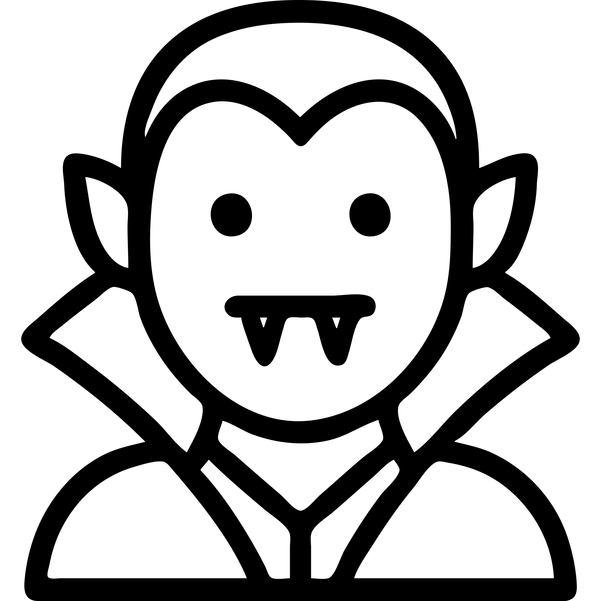 vampire, black outlined icon style emoji