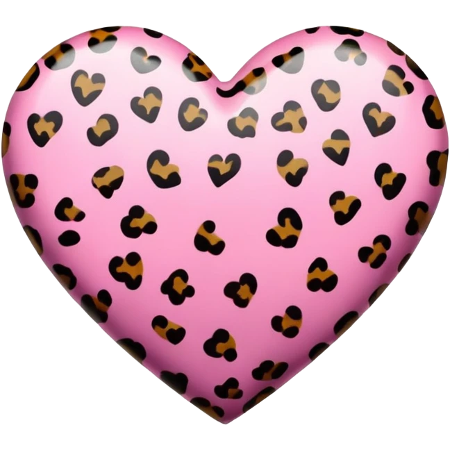 pink leopard print heart emoji