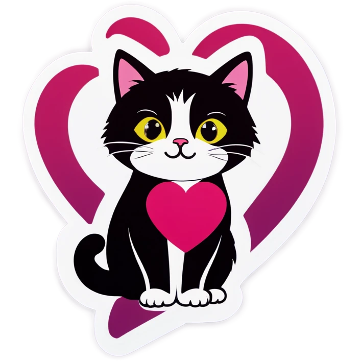 Gatto col cuore emoji