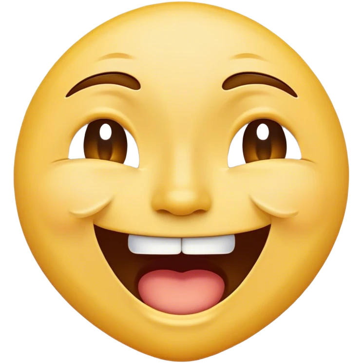 classic laughing and crying emoji splited in a half emoji
