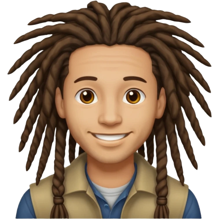 light skin man with dreadlocks emoji