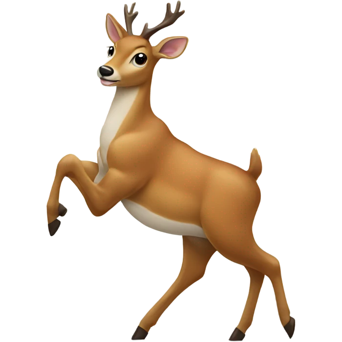 A deer tap dancing emoji