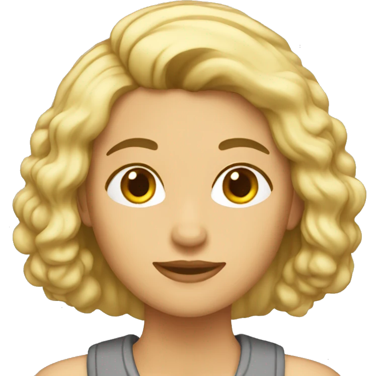 Mujer pelo corto blanca  emoji