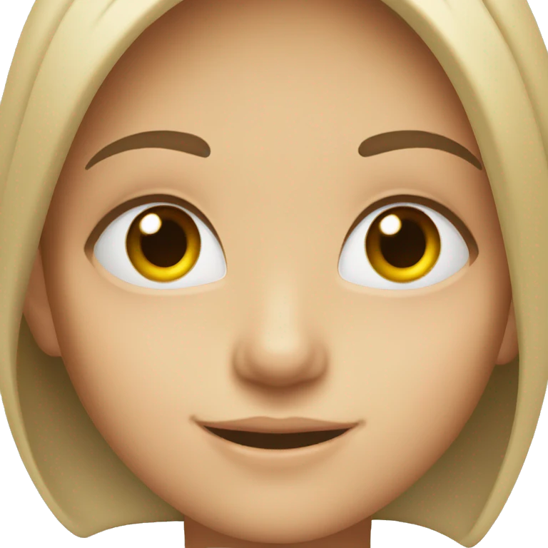 smiling girl with hazel eyes emoji