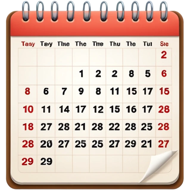 calendar with tasks marked emoji