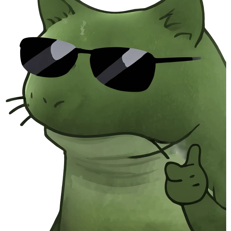Cat with sunglasses emoji