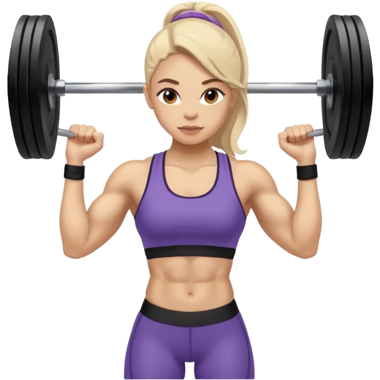 woman doing crossfit emoji
