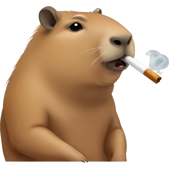 Capybara smoking emoji