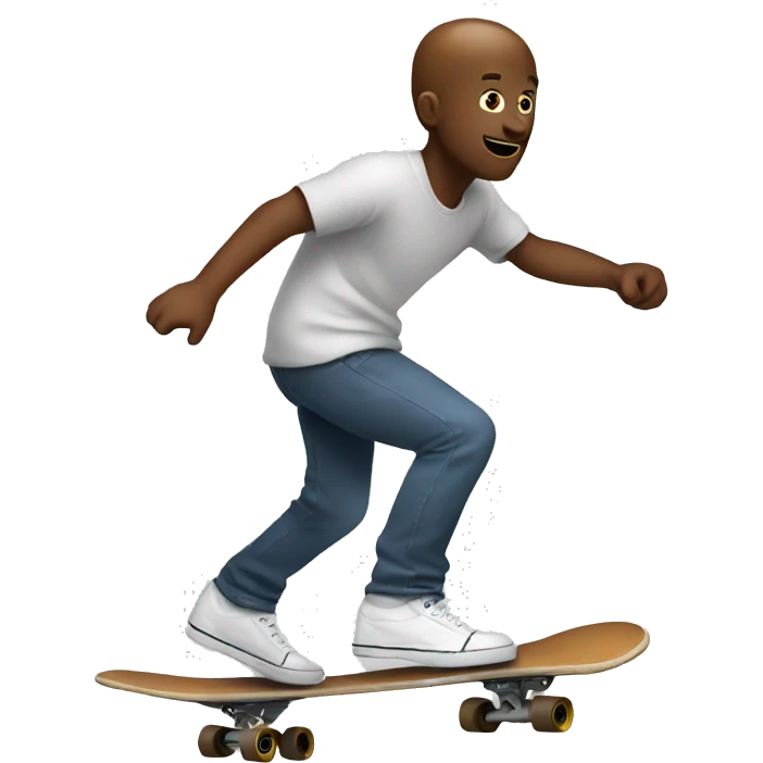 White guy skateboarding  emoji