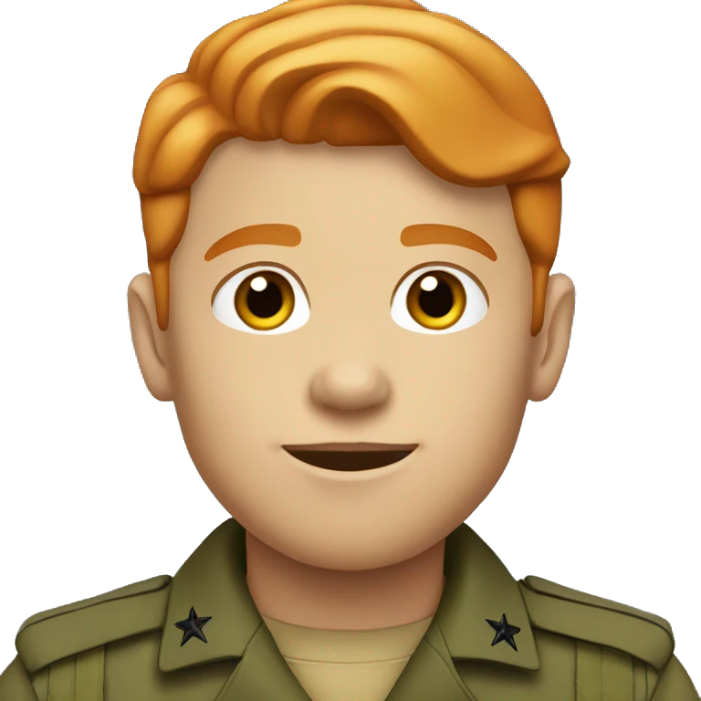 ginger boy in marine corps uniform  emoji