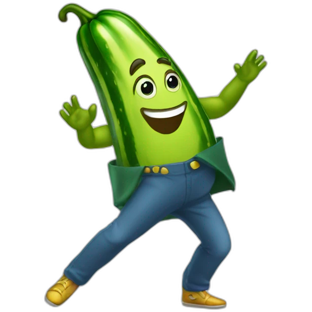 Pepino-bailando emoji