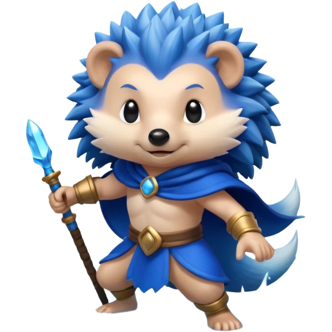 water bending hedgehog warrior water in air emoji