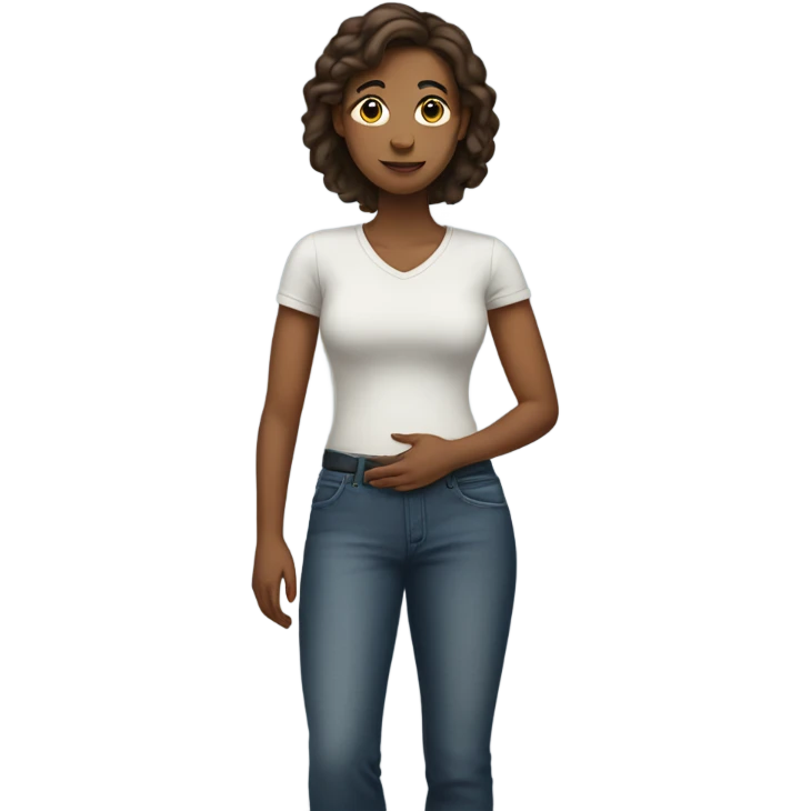 Woman with hand on hip emoji