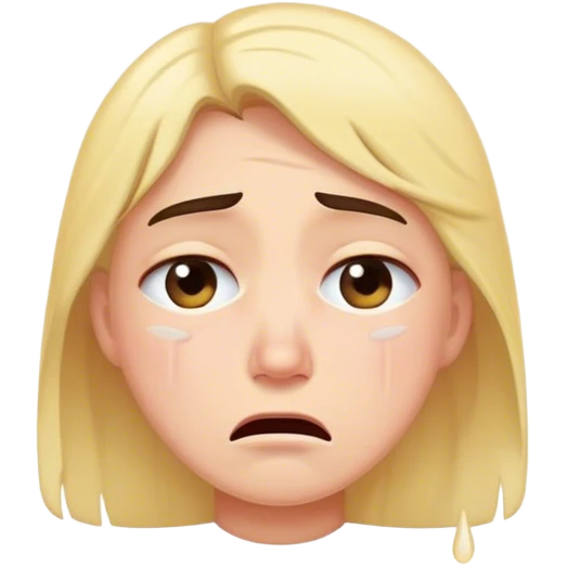 tired and crying emoji
