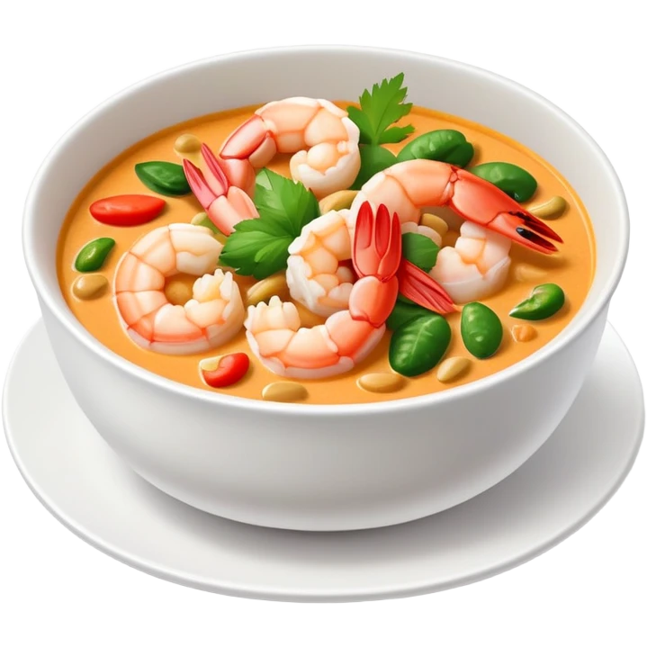 Shrimp thai curry emoji