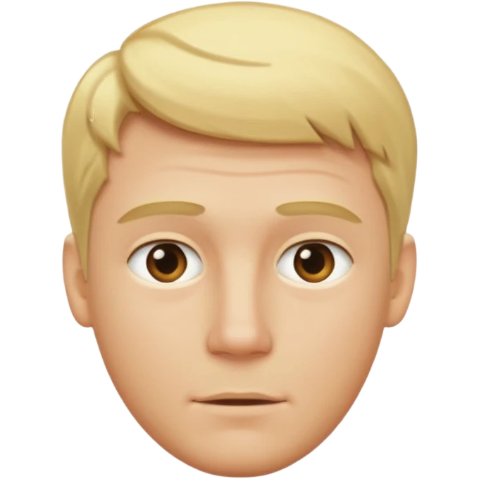 white man with blonde hair and visibly hot neck emoji