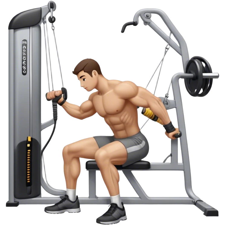 side-view man cable-machine tricep-pushdown emoji