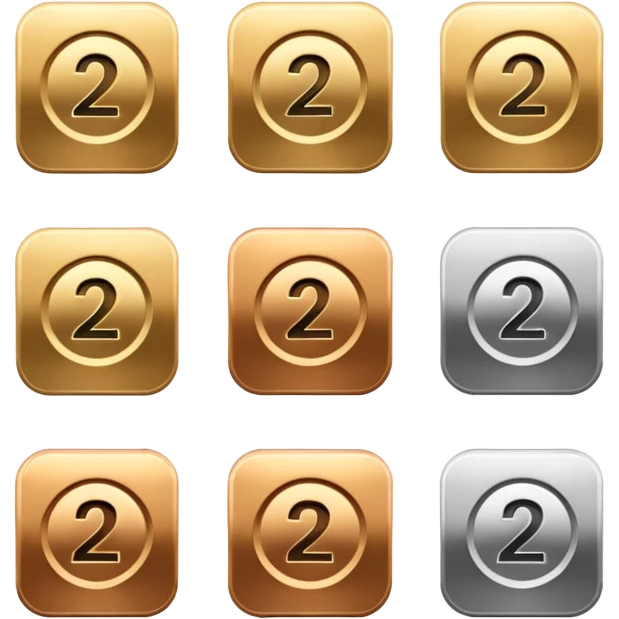 icons for paid subscriptions at different levels with the number 2 emoji