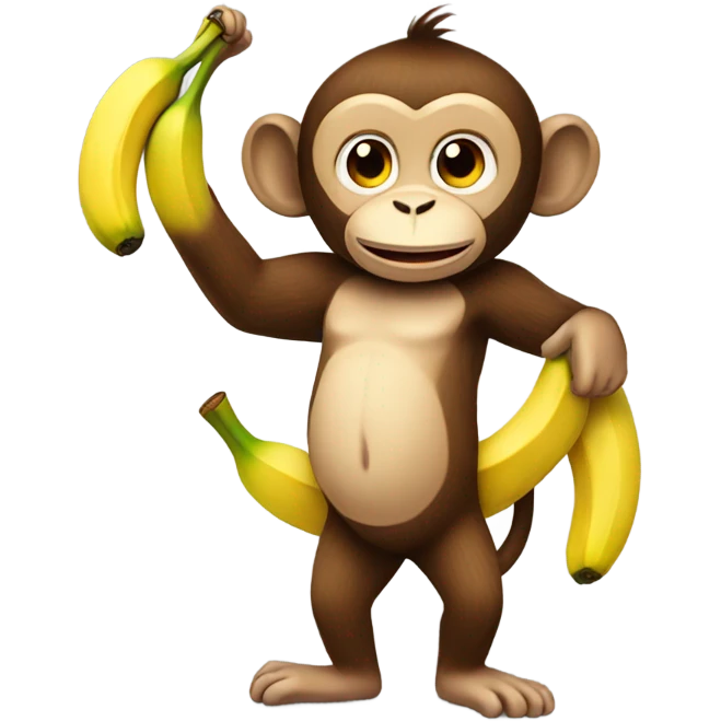 monkey with banana emoji