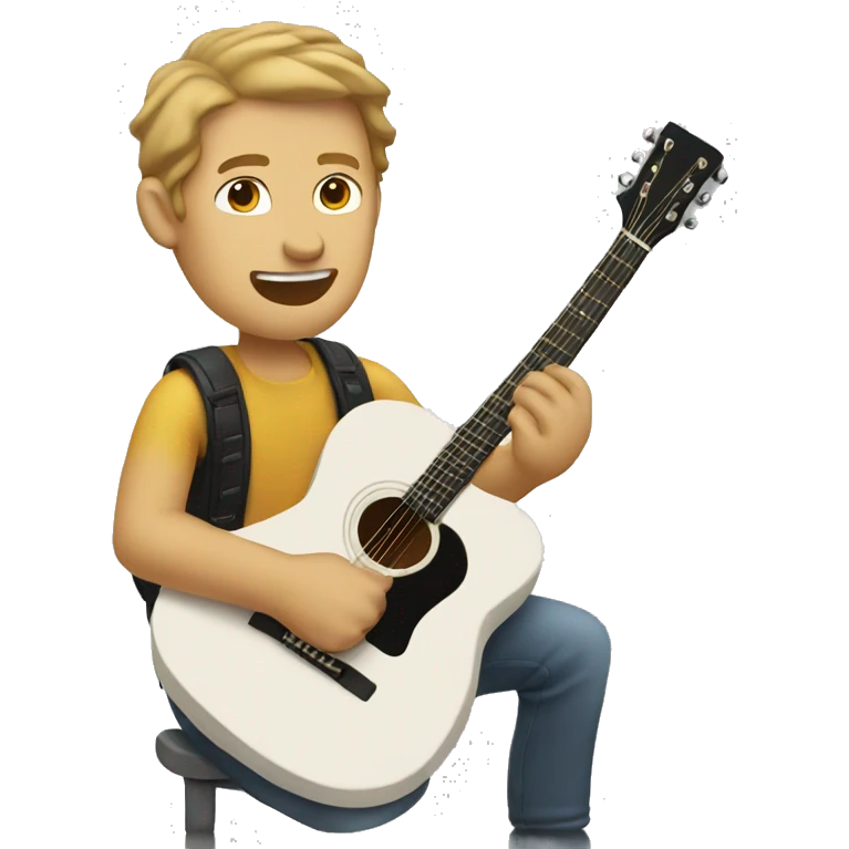 White man playing guitar  emoji