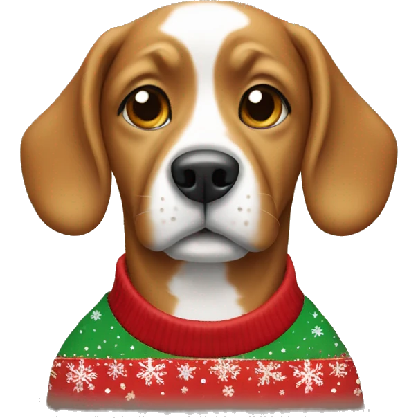 dog with christmas sweatshirt  emoji