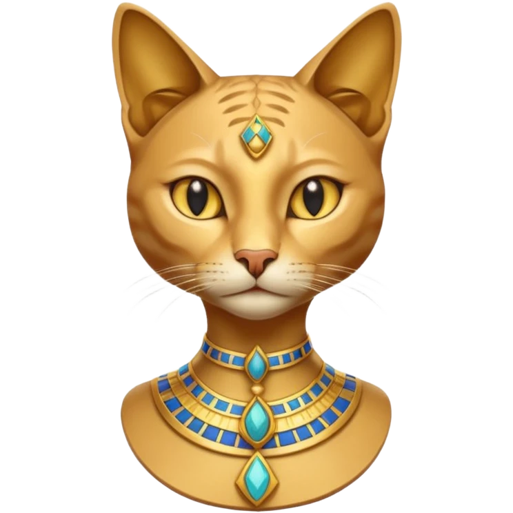 cat wear Bust of Nefertiti emoji