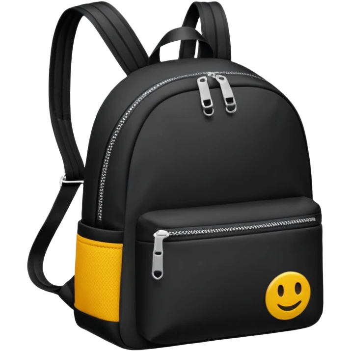 sac a dos plat noir type sport emoji