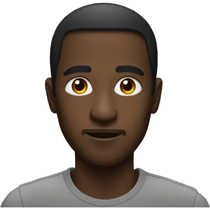 Create a emoji of a black man staring emoji