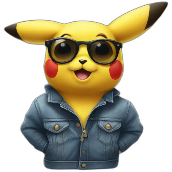Pikachu wearing sunglasses emoji