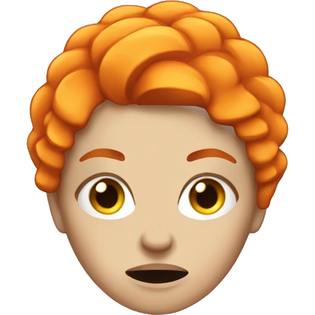 Angry white skinned woman with orange bonus hair emoji