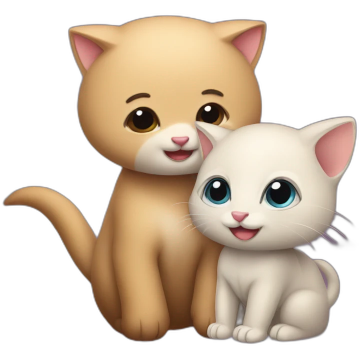 kitten and anteater emoji
