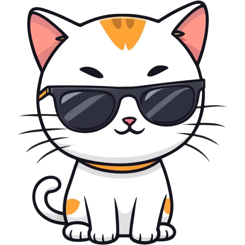 Cat with sunglasses emoji