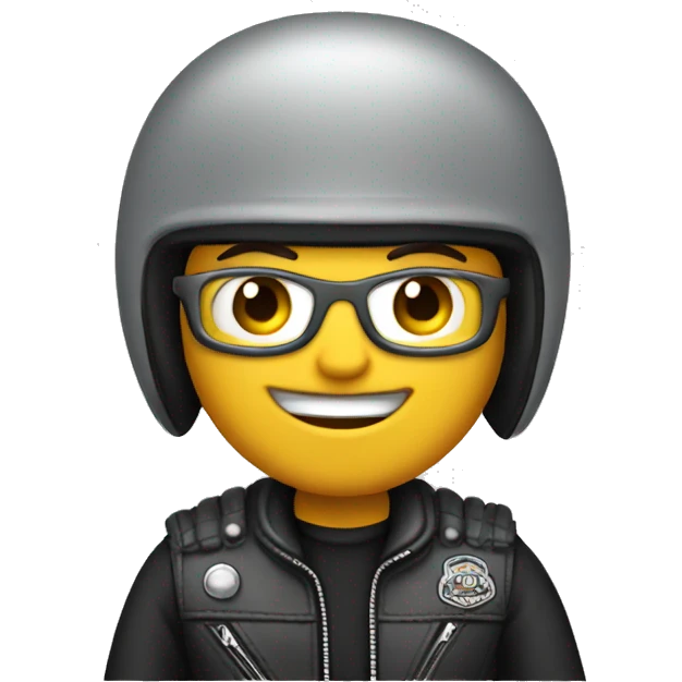 Harley biker grey  emoji
