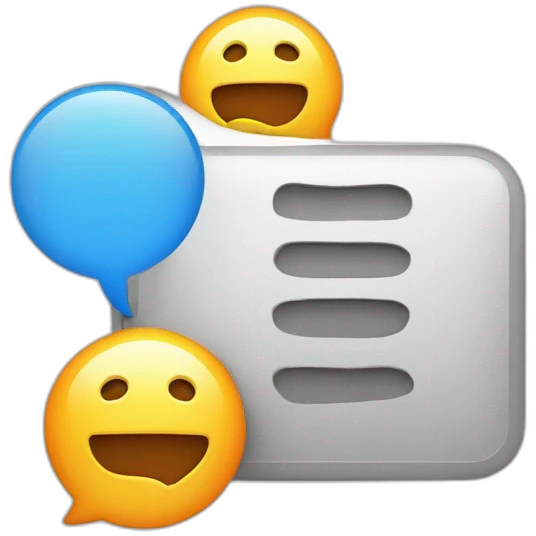 Chat icon with exclamation mark in speech bubble emoji