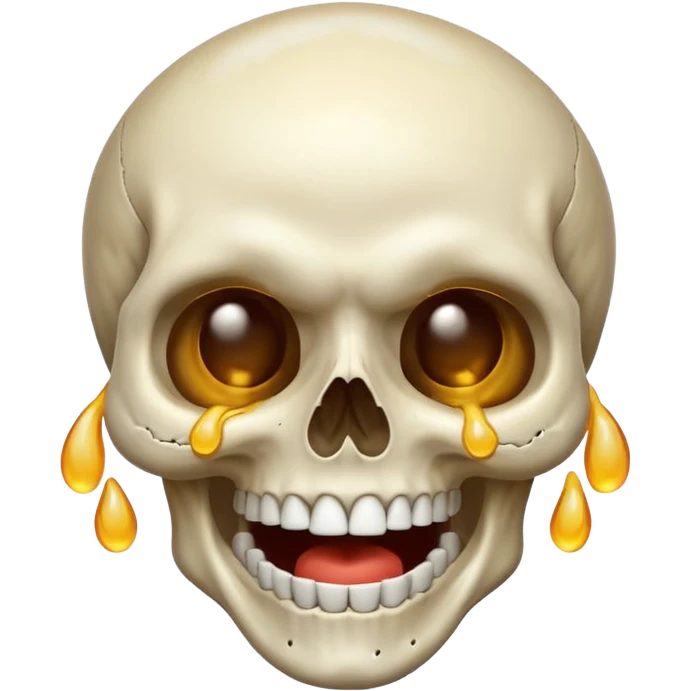 Laughing skull sweating emoji