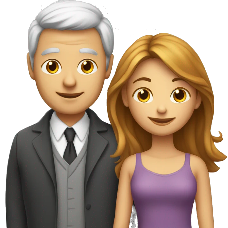 Jeune couple avec un vieux  emoji