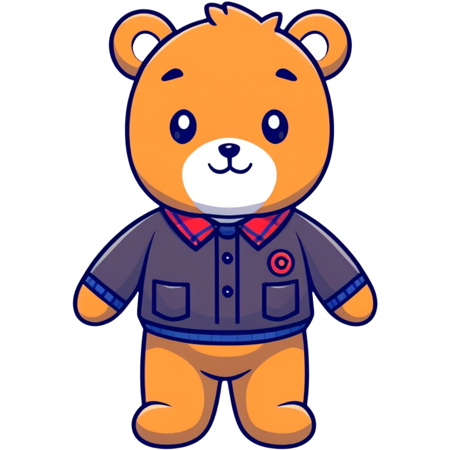 Ralph Lauren Polo Bear teddy bear wearing preppy clothes emoji