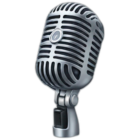 microphone with pop protection emoji
