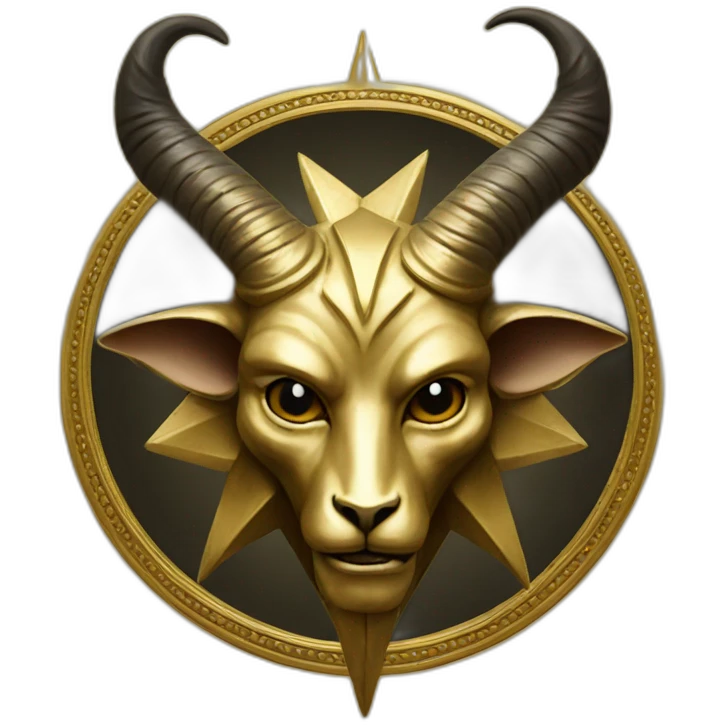 Gold Baphomet star emoji