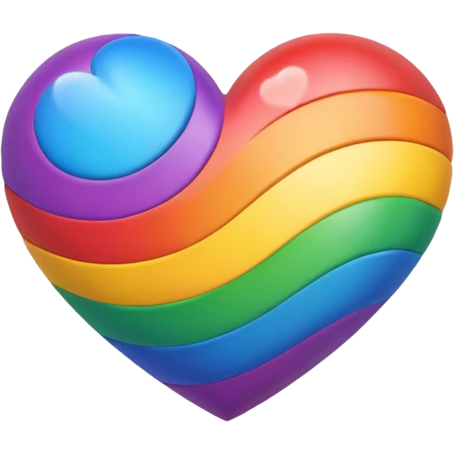 A rainbow heart emoji