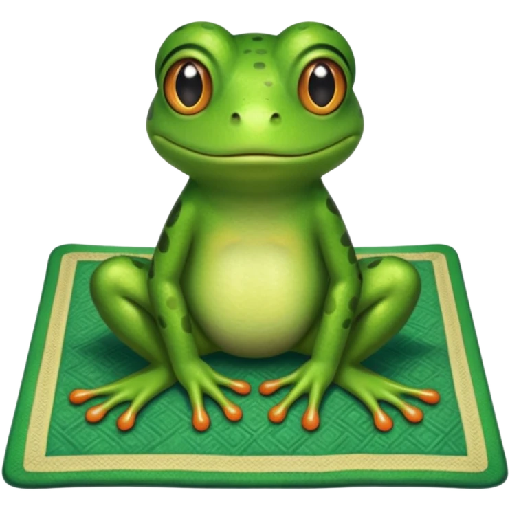 Frog on prayer mat emoji