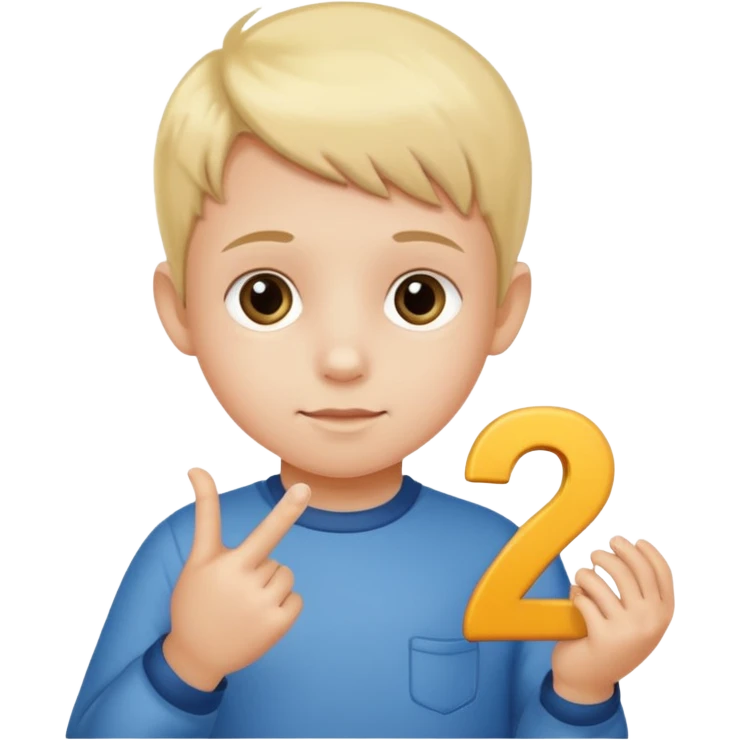 A Lil kid holding 6 7  emoji