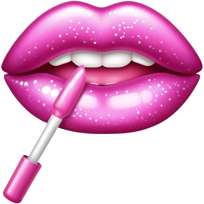 glitter pink gloss emoji