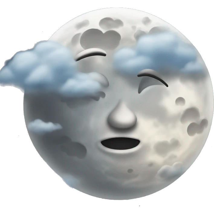 moon in clouds emoji
