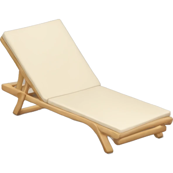 Beige pool lounging chair emoji