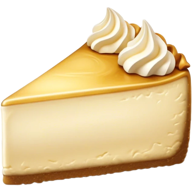Cinematic Realistic Sernik Dessert Emoji, showcasing a rich, creamy cheesecake with a golden crust rendered with delicate textures and inviting, soft lighting. emoji