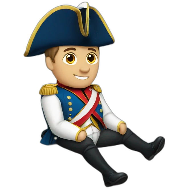 Napoleon sitting on rock emoji