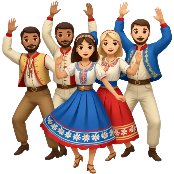 Serbian kolo dancing emoji
